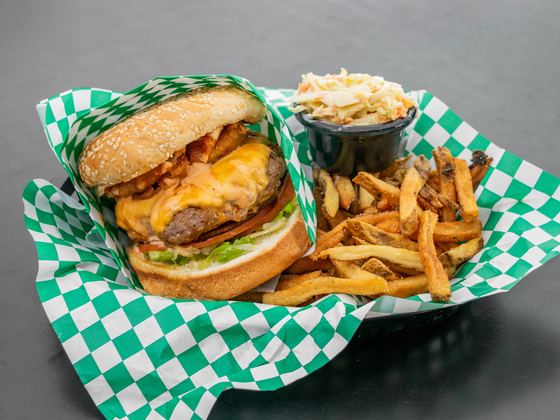 Signature Burger at Kelly's Cafe